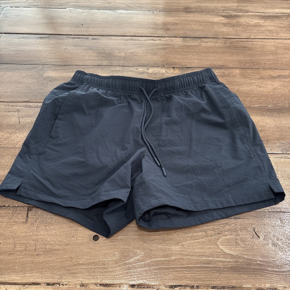 VRST Mens Swim Trunks Size M Blue‎ Nylon Stretch Mesh Lined Pockets Drawstring